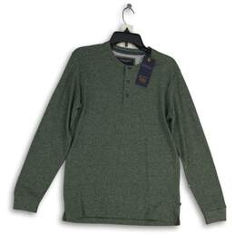 NWT Nickel & Iron New York Mens Green Henley Neck Long Sleeve T-Shirt Size S