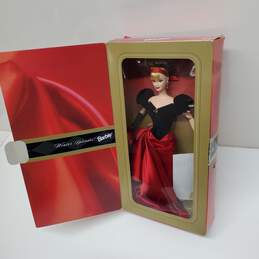 VTG. Mattel Winter Splendor *AVON Exclusive Barbie In Box Red Black Dress