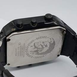 Diesel White Dial Analog 3-Hand 43mm Oversize Tank Case Men's Stainless Steel Quartz Watch alternative image