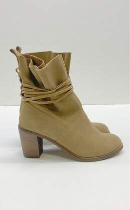 Toms Suede Mila Ankle Wrap Boots Beige 6