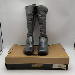 NIB Khombu Womens Abigail Gray Round Toe Knee High Side Zip Winter Boots Size 10 alternative image