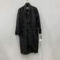 NWT Wilsons Leather Mens Black Leather Long Sleeve Long Overcoat Size XL image number 1