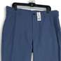 NWT Mens Blue Flat Front Slash Pocket Straight Leg Chino Pants Size 38x30 image number 3
