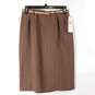 Anne Klein Women Brown Stripe Mini Skirt NWT sz 2 image number 1
