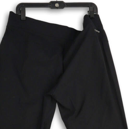 Womens Black Flat Front Elastic Waist Pull-On Ankle Pants Size XL image number 4