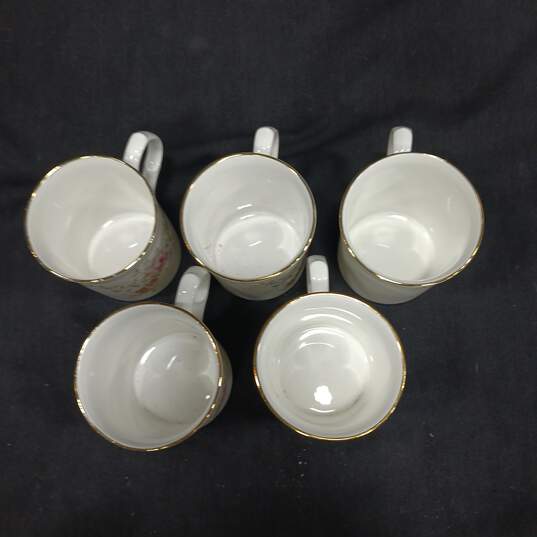 5 Crown Trent Staffordshire England Floral Fine Bone China Coffee Mugs Cups image number 5