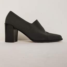 Donald J. Pliner 7M Shoes Ida Black Stretch Fabric Classic Pumps Block Heel