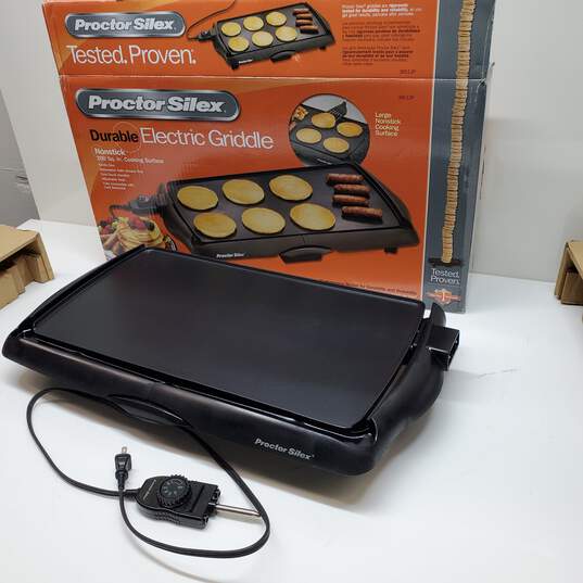 Proctor Silex Untested P/R Open Box* Durable Electric Griddle Nonstick image number 1