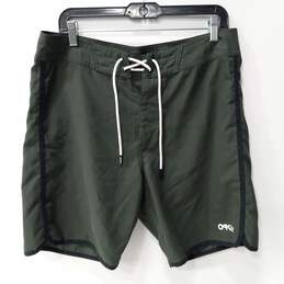 Oakley Men's Green Performance Fit Drawstring Shorts Size 33