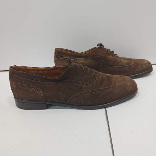 Santoni Sherpa By Silcea Men's Brown Leather Or Suede Dress Shoes Size 10.5 image number 1