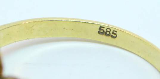 Elegant 14K Yellow Gold Sapphire & Diamond Accent Ring 2.0g image number 4