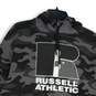 NWT Russell Athletic Mens Black Gray Camouflage Pullover Hoodie Size Large image number 3