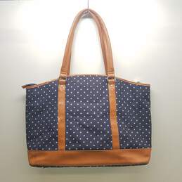 Jessica Simpson Polka Dot Luggage Tote Bag Blue alternative image