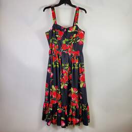 Kaimilan Women Black Floral Maxi Dress SZ 10 NWT