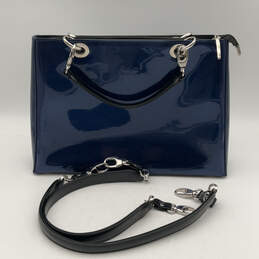 Womens Blue Inner Pockets Detachable Strap Bottom Stud Shoulder Bag alternative image
