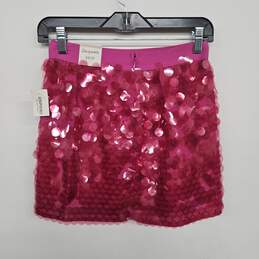 Hot Pink Fuchsia Iridescent Sequin Skirt