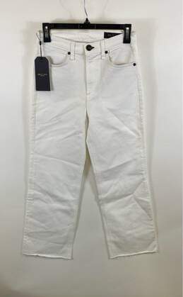 NWT Rag & Bone Womens White Pockets Light Wash Mid Rise Denim Ankle Jeans Sz 25
