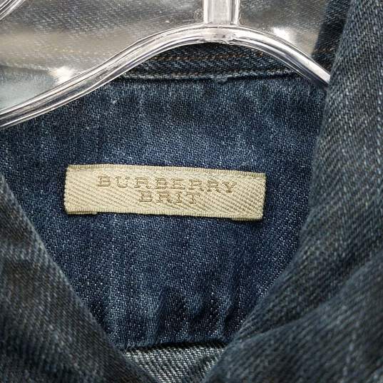 AUTHENTICATED Burberry Brit Denim Button Up Light Jacket Size S image number 3