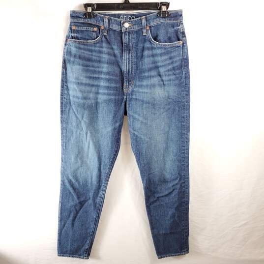 Etica Women Blue Washed High Rise Jeans Sz 31 NWT image number 4