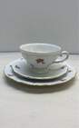 3 Bavaria West Germany Elfenbein Rose Patten Tea Cup Saucer Plate Set image number 2