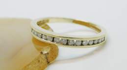 10K Yellow Gold Channel Set 0.24 CTTW Diamond Band Ring 2.0g