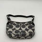 Womens Penelope Shantung Gray White Small Top Handle Hobo Bag Purse image number 2