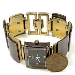 Designer Fossil F2 ES-1858 Gold-Tone Ion Plated Analog Bracelet Wristwatch alternative image