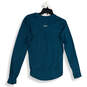 Womens Blue Long Sleeve V-Neck Stretch Pullover T-Shirt Size Small image number 2