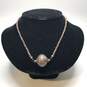 Sterling Silver Onyx Graduated Silver Bead ORB Pendant 16in Choker / Necklace 43.3g image number 1