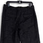 Womens Black Flat Front Slash Pocket Cuffed Wide Leg Trouser Pants Size 8 image number 4