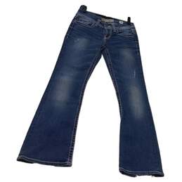 Womens Blue Medium Wash 5 Pockets Denim Bootcut Jeans Size 27 Regular alternative image