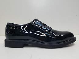 Bates Black High Gloss Military Uniform Dress Shoes Men 12 E Patent