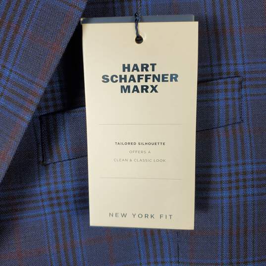 Hart Schaffner Marx Men Blue Jacket SZ 44L NWT image number 10