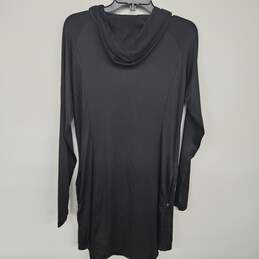 Black Long Sleeve Zipped Dress With Hoodie alternative image