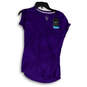 NWT Womens Purple Dri-Fit V-Neck Short Sleeve Activewear T-Shirt Size M image number 1