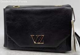 Velez Womens Black Leather Crossbody Bag With Tag