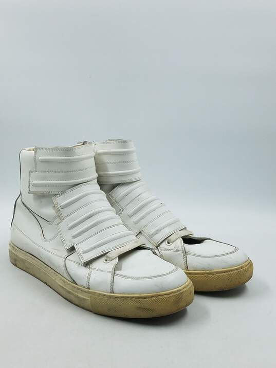 Authentic Givenchy White Velcro Hi-Tops M 10 image number 3