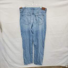 Madewell Blue Cotton Baggy Straight Jeans WM Size 33 NWT alternative image
