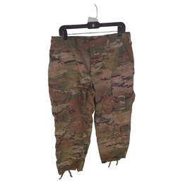 Mens Multicolor Camouflage Flat Front Straight Leg Cargo Pants Size Medium Short alternative image