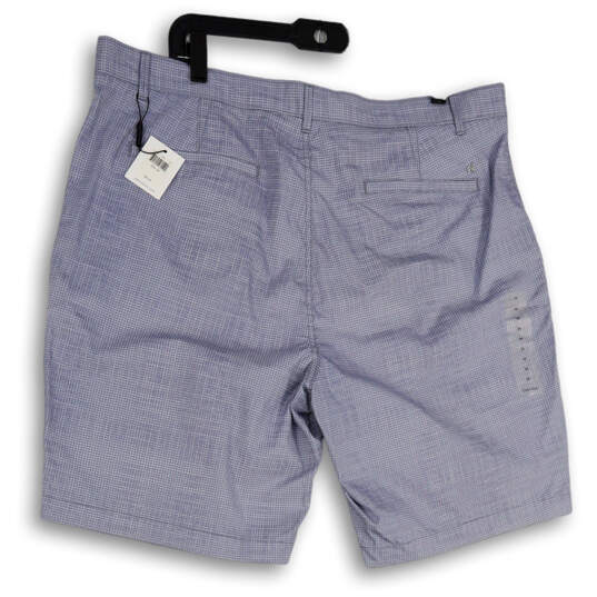 NWT Mens Gray Plaid Slash Pockets Flat Front Chino Shorts Size 38 image number 2