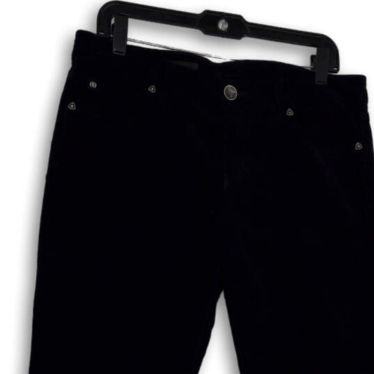 Womens Blue Denim Dark Wash Pockets Stretch Skinny Leg Jeans Size 12 image number 3