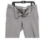 Womens 452390 Gray Flat Front Slash Pocket Zip Straight Leg Chino Pants 14 image number 3