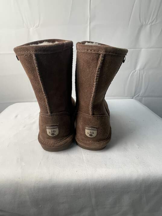 Womens Brown Bear Paw Suede Fur Lined Boosts Size 5 image number 2