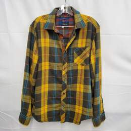 Marmot MN's Anderson Flannel Yellow Plaid Long Sleeve Shirt Size MM