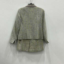 Womens Green Notch Lapel Collar Blazer & Skirt Two Piece Suit Set Size 8/10 alternative image