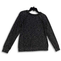 Womens Gray Black Space Dye Raglan Sleeve Round Neck Pullover T-Shirt Sz S alternative image
