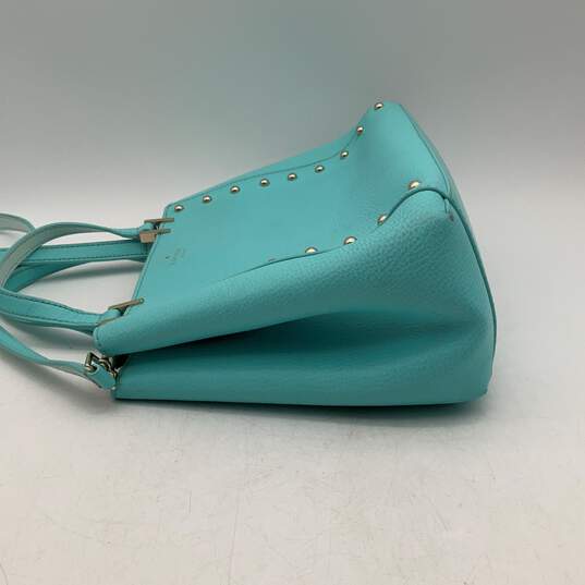 Kate Spade Womens Light Blue Studded Magnetic Detachable Strap Crossbody Purse image number 2
