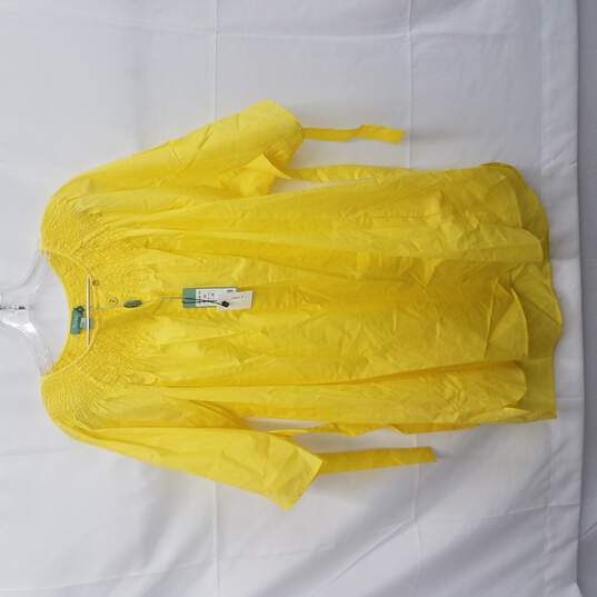 NWT Hoss Intropia Women's Yellow Amarillo Blouse Size 40 image number 1