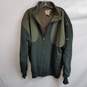 Men's insulated dark green knit fleece zip jacket 3XL image number 1
