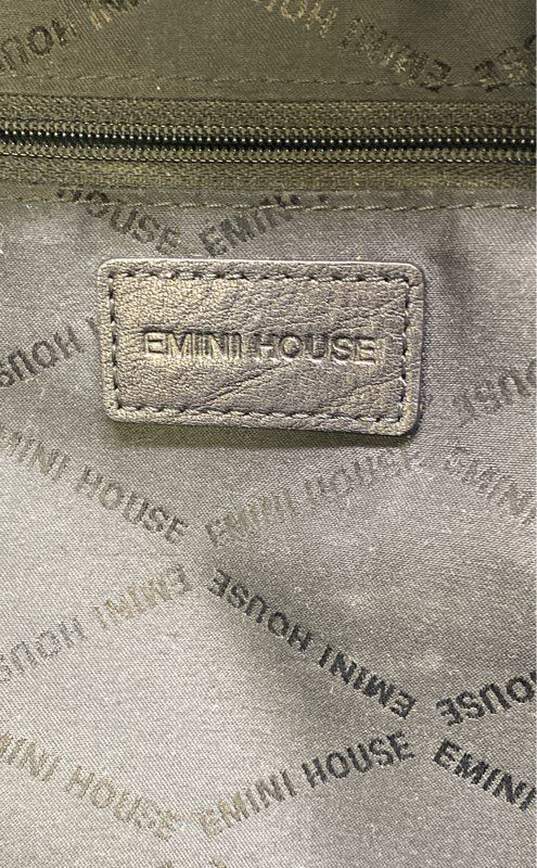 Emini House Black Leather Mini Backpack image number 4